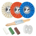 8 in Airway Buffing Wheel Kit 9 Pcs - Coarse Polishing Pack