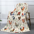 Cozy Cute Chicken Printed Flannel Blanket for All Seasons
