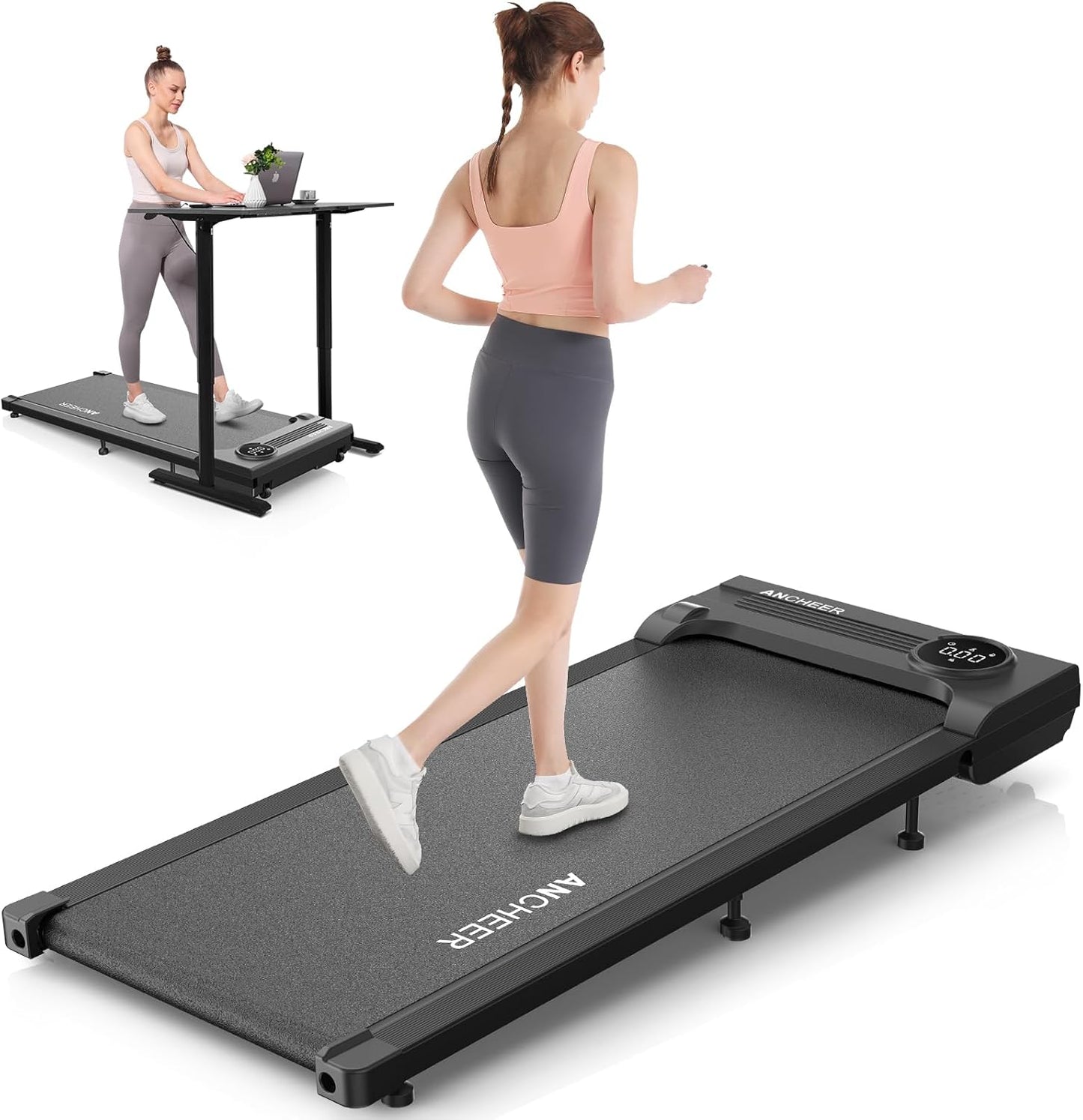 ANCHEER 2-in-1 Under Desk Treadmill - Compact Fitness Solution