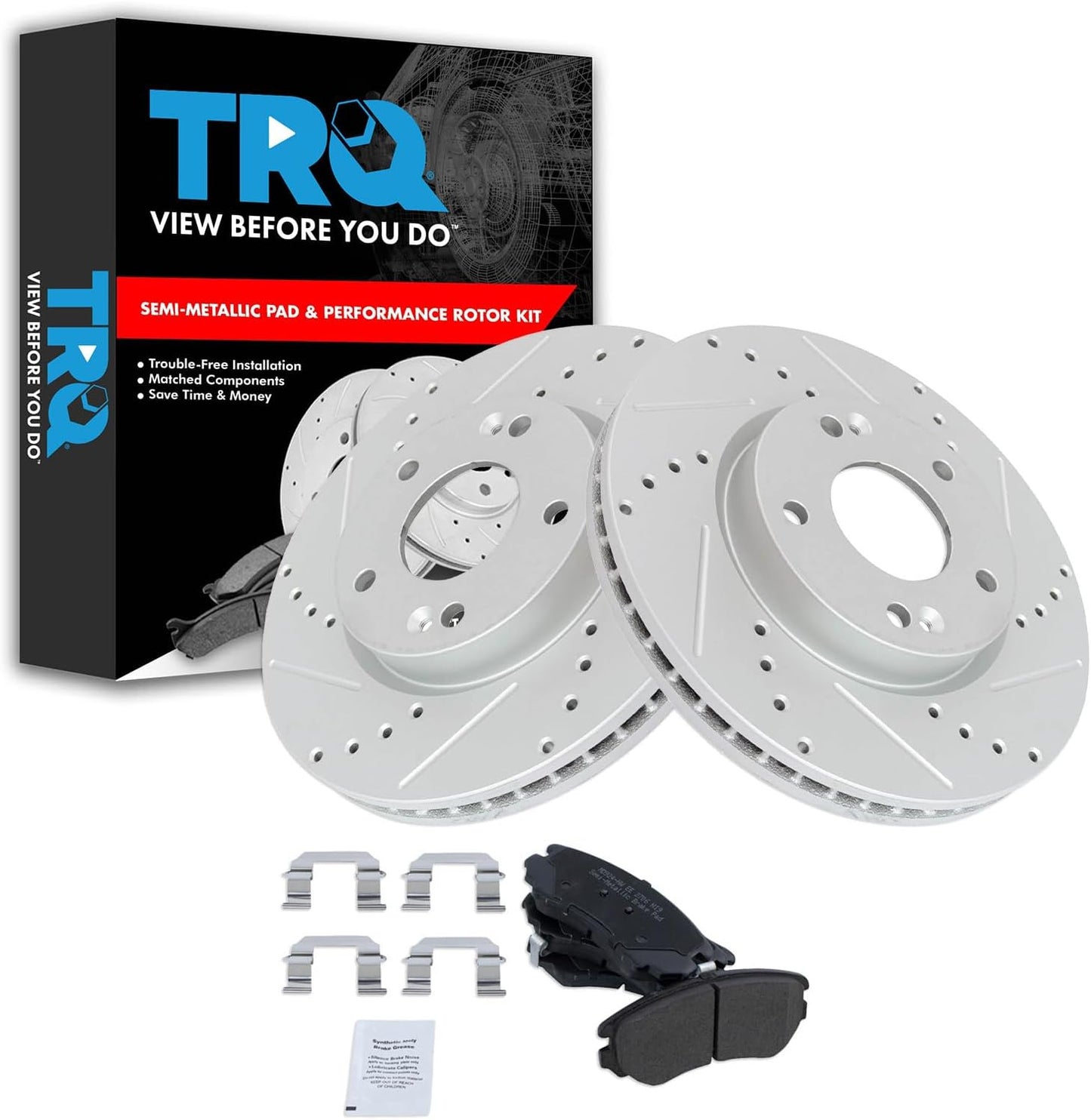 TRQ Front Semi Metallic Brake Pad & Performance Rotor Kit Review