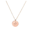 Handmade 14k Rose Gold Fill Baby Footprint Charm Necklace - Memorial