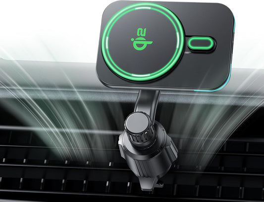 Qi2-Certified MagSafe Car Charger Mount for Fast Wireless Charging
