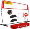 12ft/14ft Portable Volleyball Net with Widened Base - 5 Heights