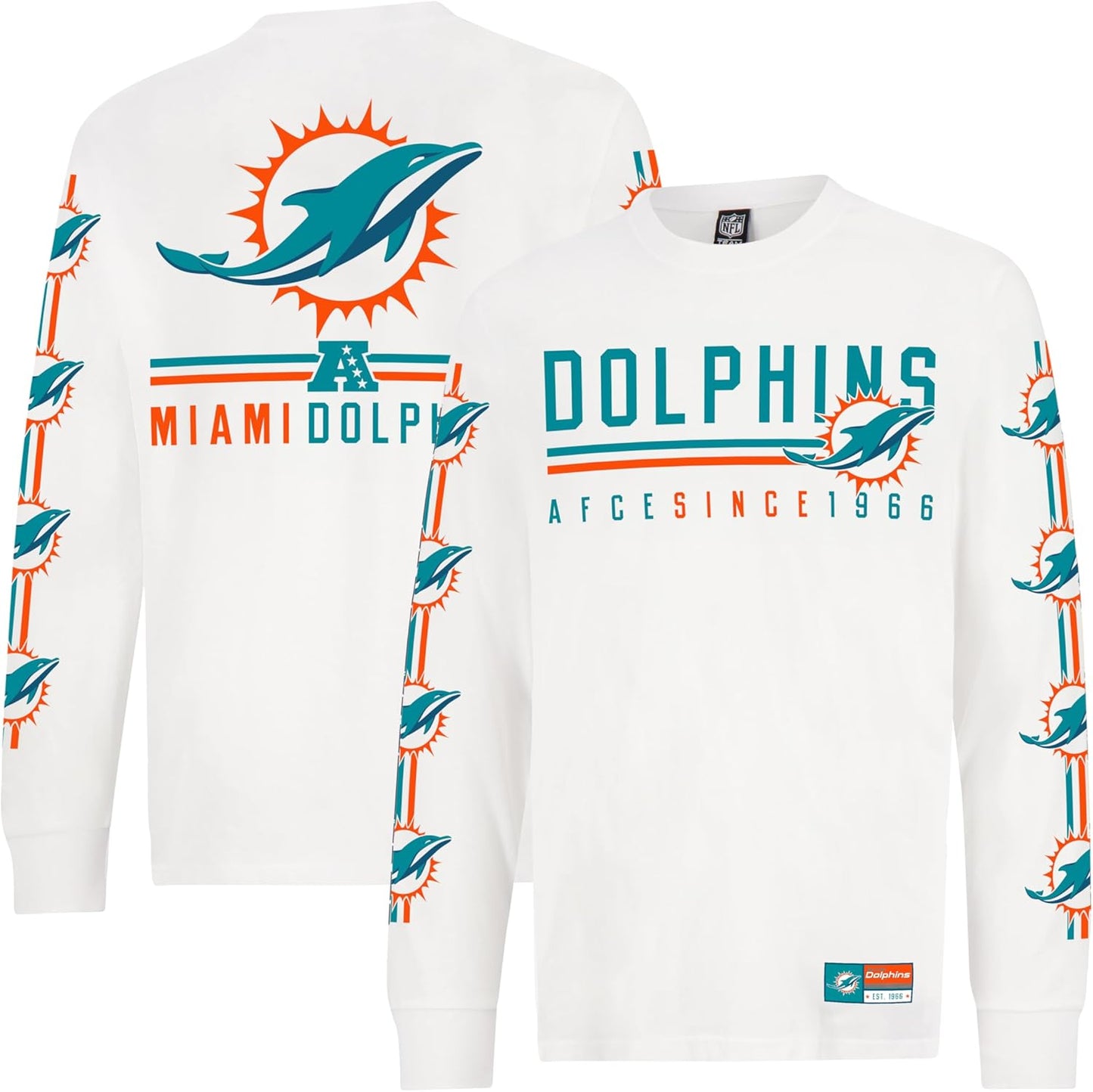 Ultra Game NFL Official Long Sleeve T-Shirt for Fans