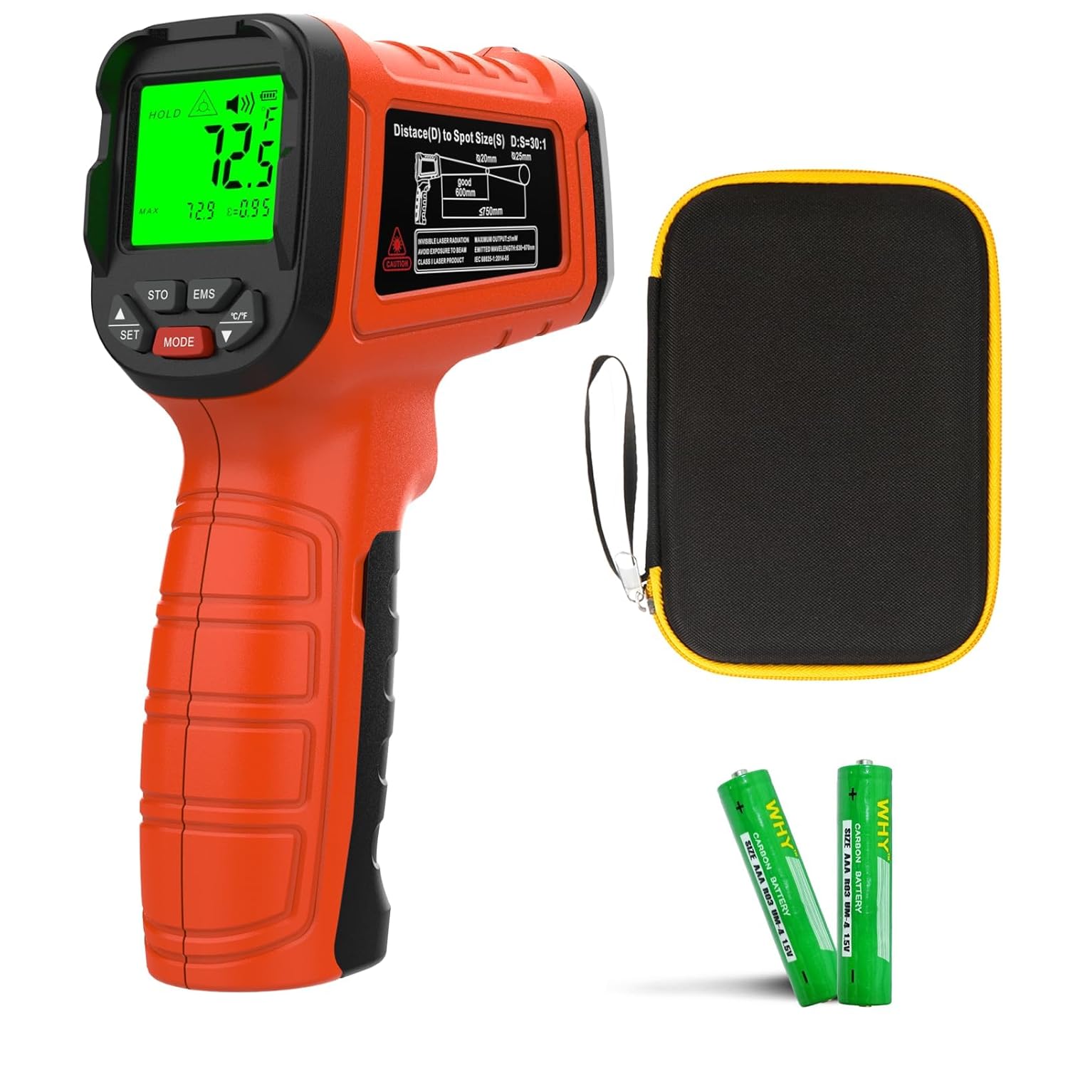50:1 Infrared Thermometer Gun for Cooking and Industrial Use