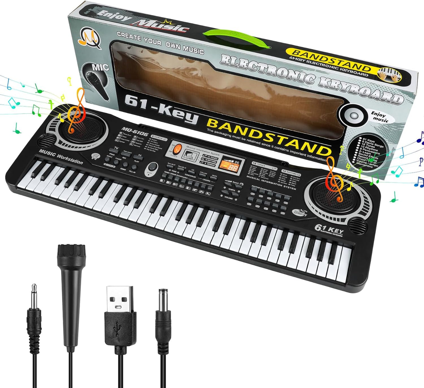 Devalus Kids Piano Keyboard: Teaching Mode, 6 Songs, 16 Tones