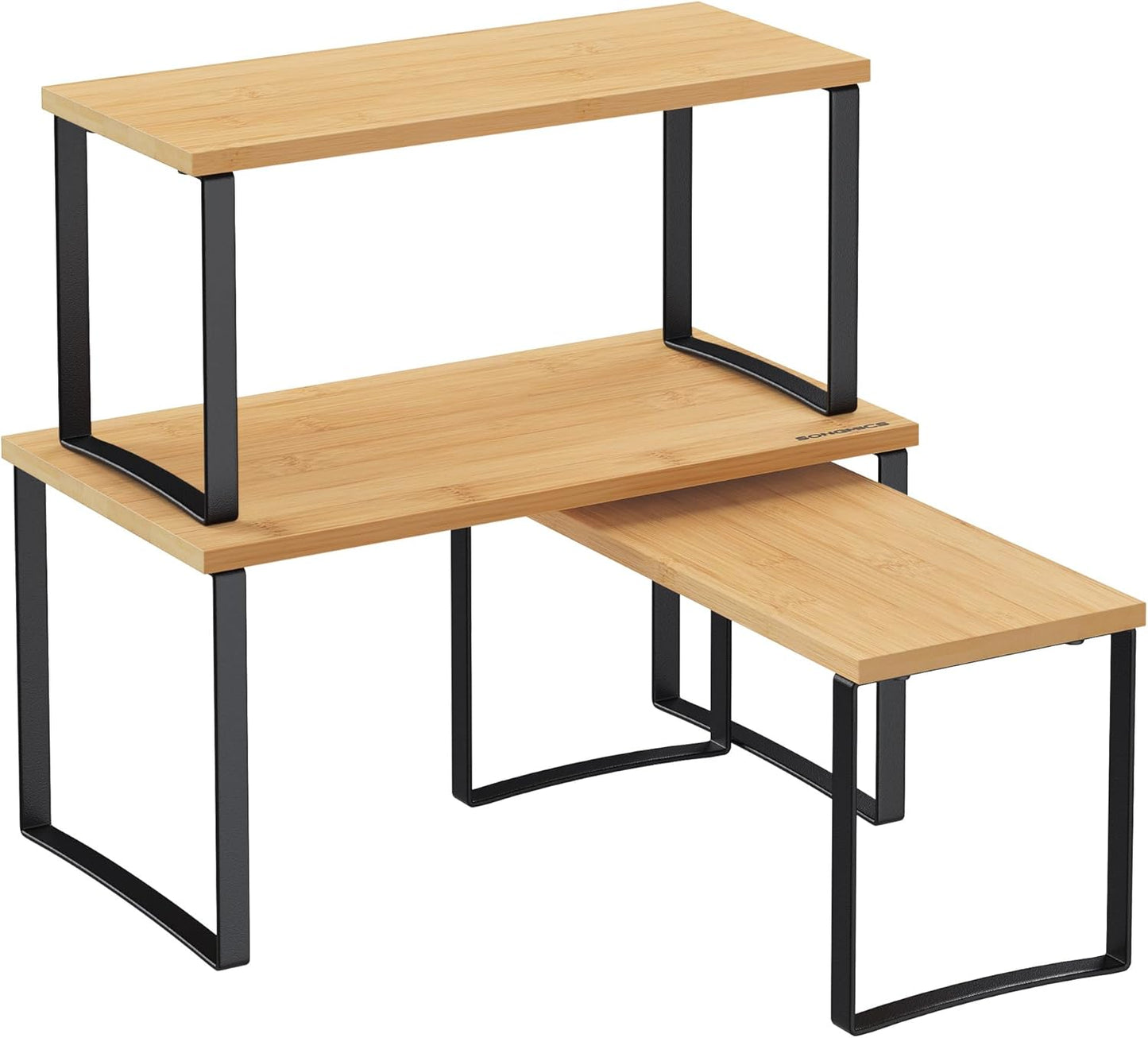 SONGMICS Stackable Kitchen Shelves - Organize with Style!