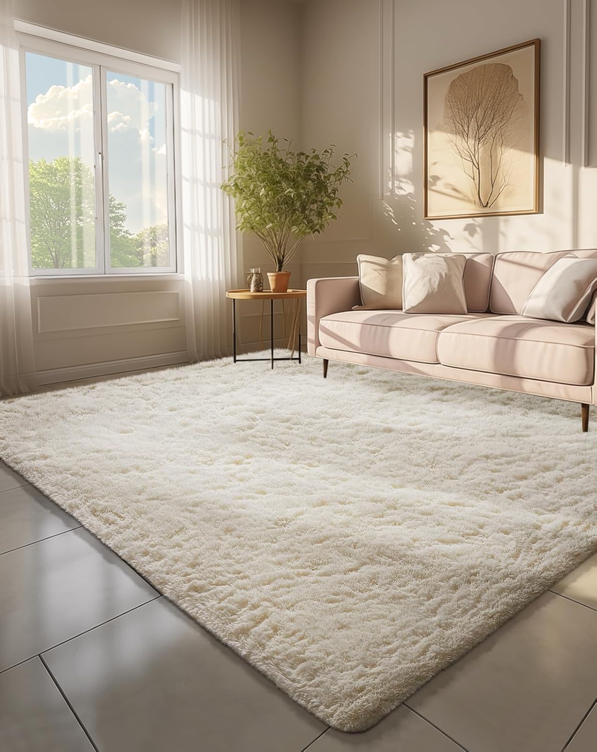 Ophanie 6x9 Area Rugs - Soft Non-Slip Shaggy Plush Carpet