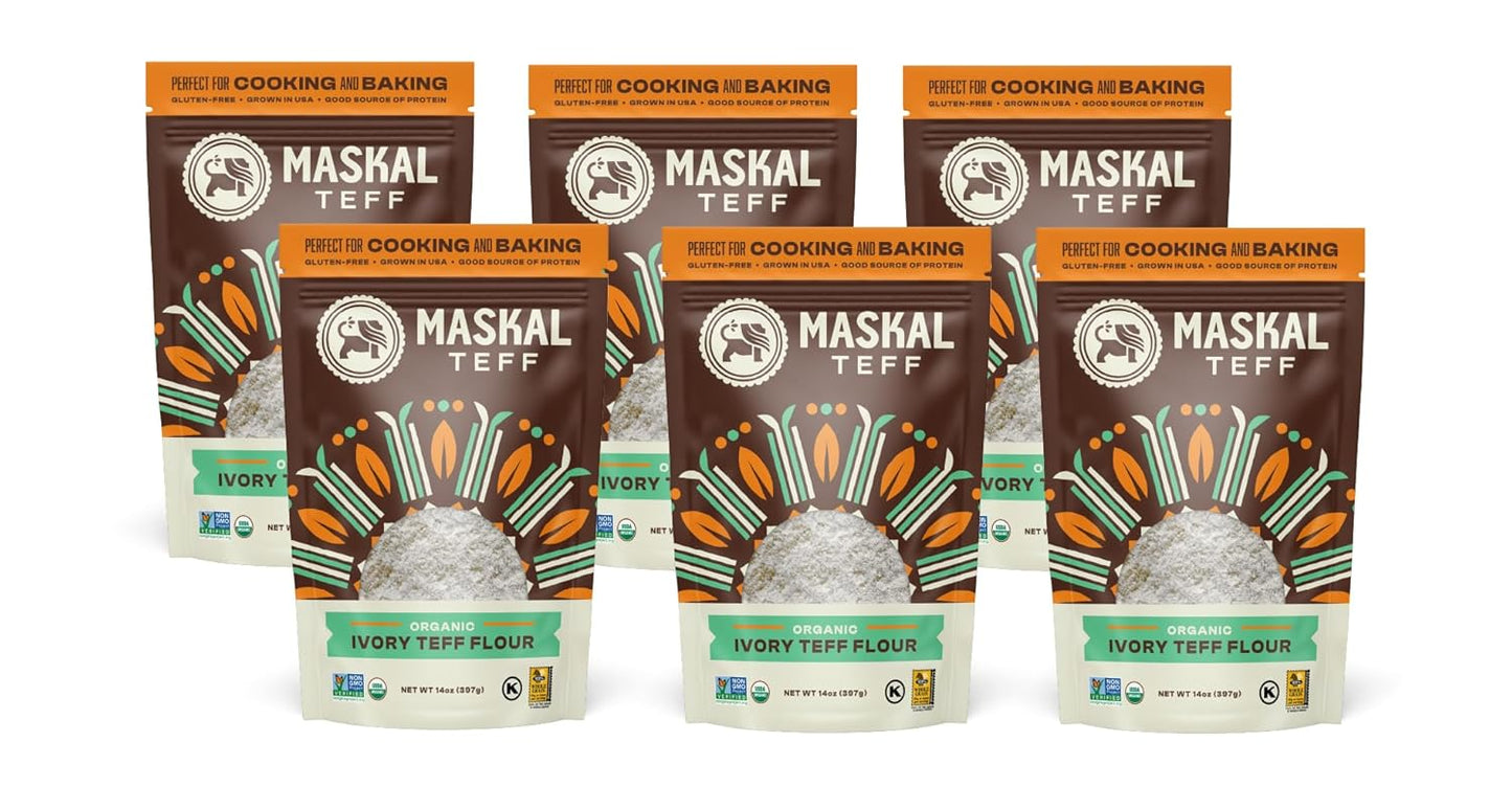 Maskal Teff Organic Ivory Teff Flour for Healthy Baking Needs
