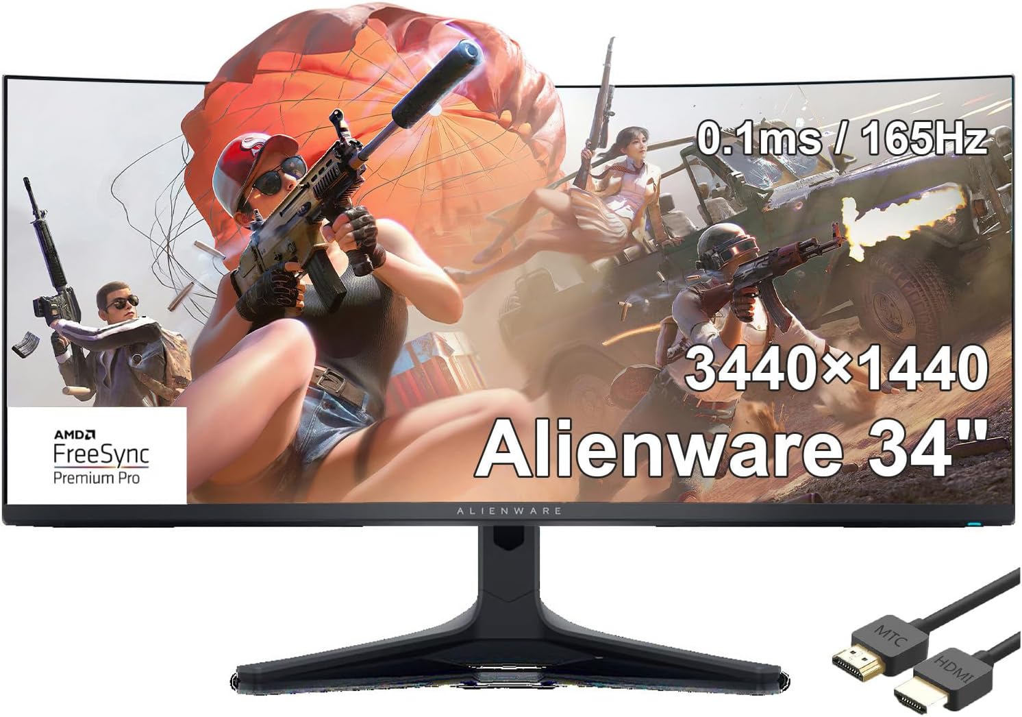Dell Alienware AW3423DWF 34 QD-OLED Gaming Monitor: Immersive 165Hz Display