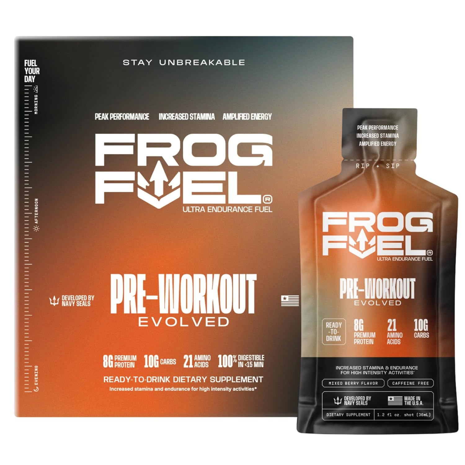 Frog Fuel Ultra Energy Gel & Pre Workout Shot for Athletes