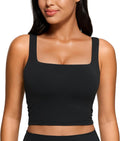 CRZ YOGA Butterluxe Womens Square Neck Longline Sports (Style N6MY)