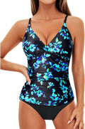 Two Piece Tankini Swimsuit for Women - Tummy Control V Neck