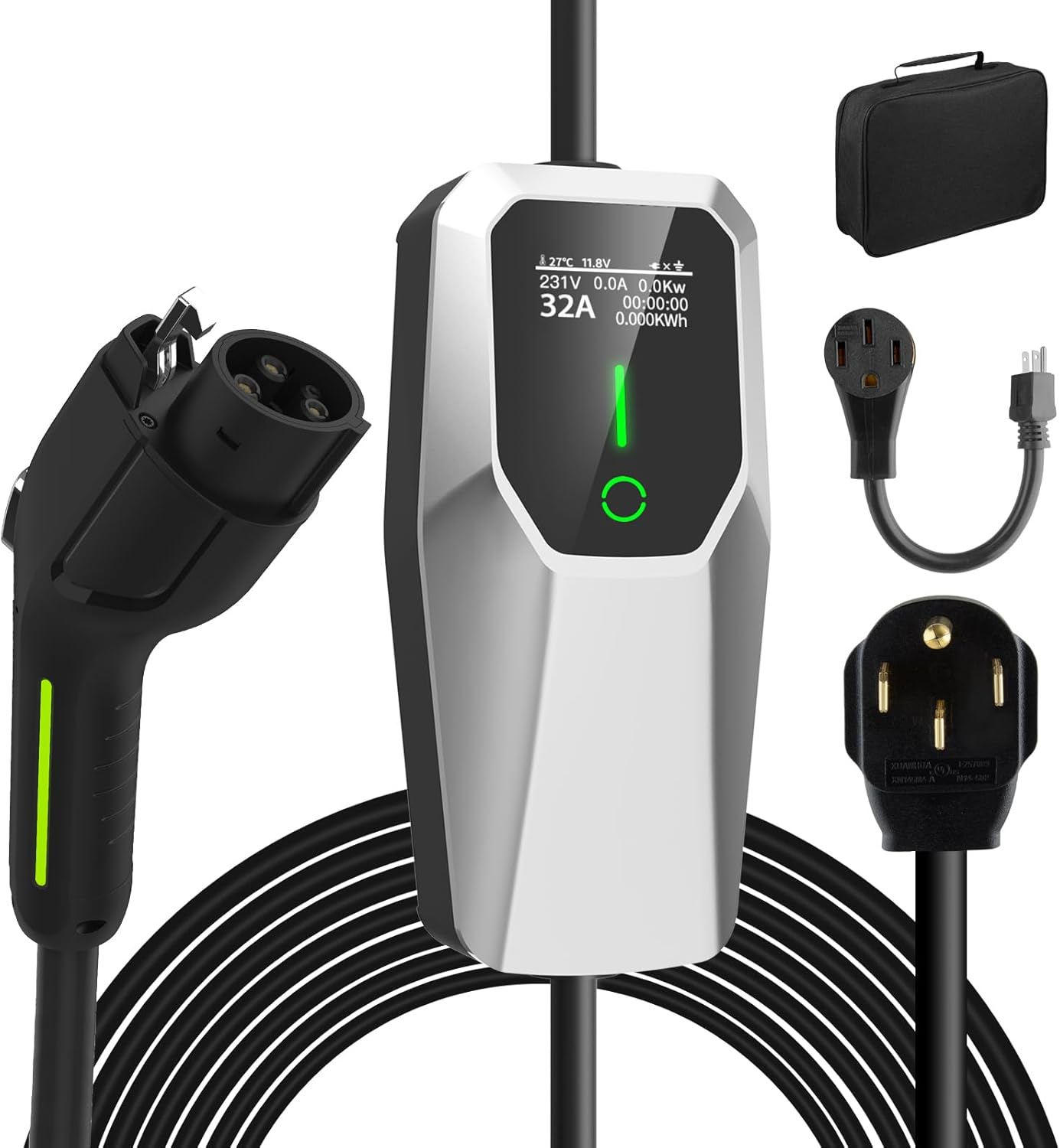 Level 1&2 EV Charger 32Amp 110V-240V with 20FT Cable