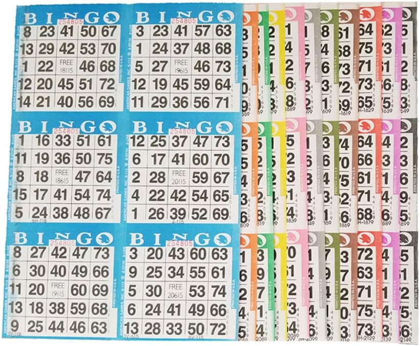 Bingo Paper Game Cards by American Games - 100 Books