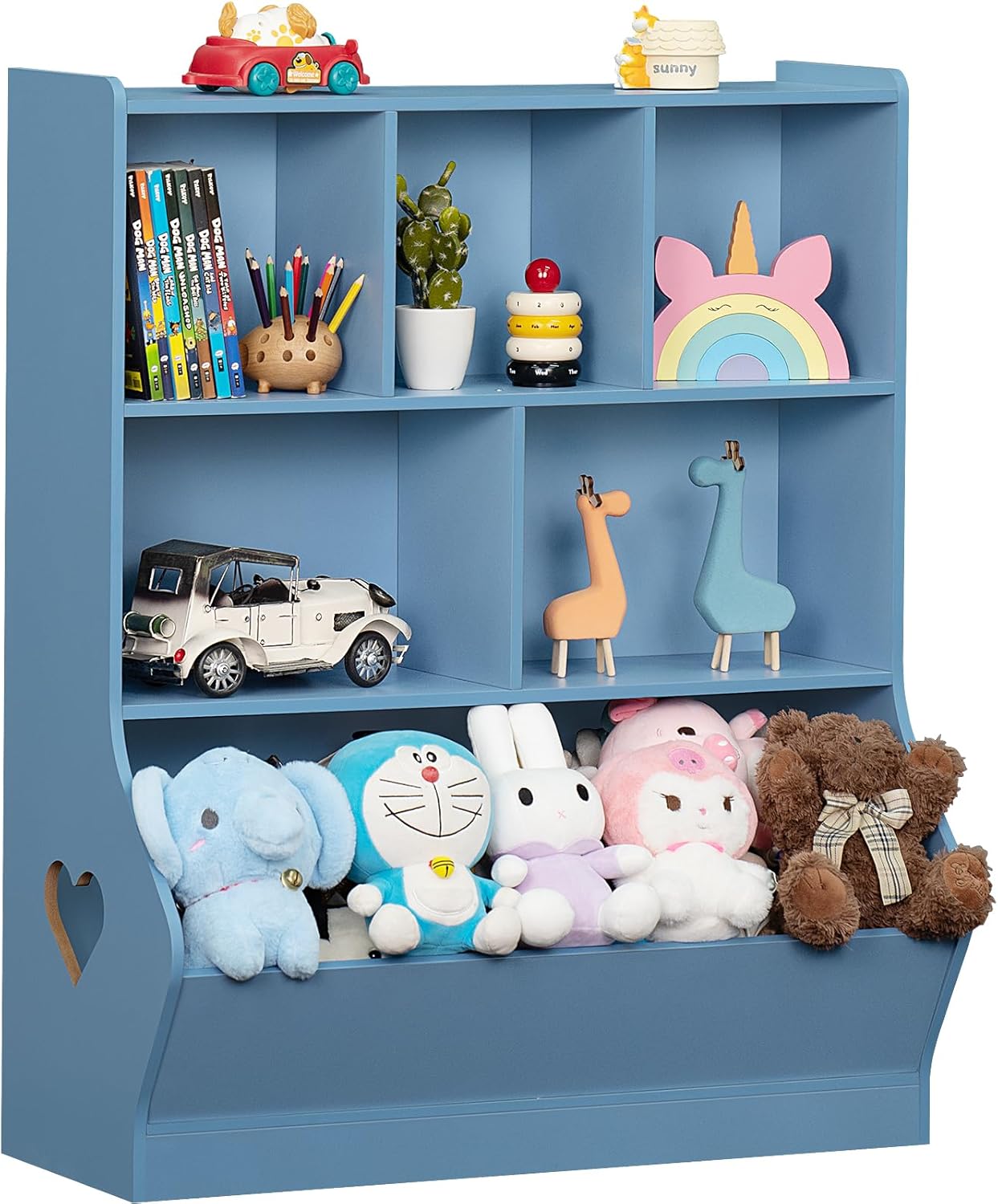 Lerliuo Kids Storage Organizer: 3 Tier Bookcase for Playroom