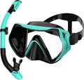 Snorkeling Gear for Adults - 180 Panoramic Dry Snorkel Set