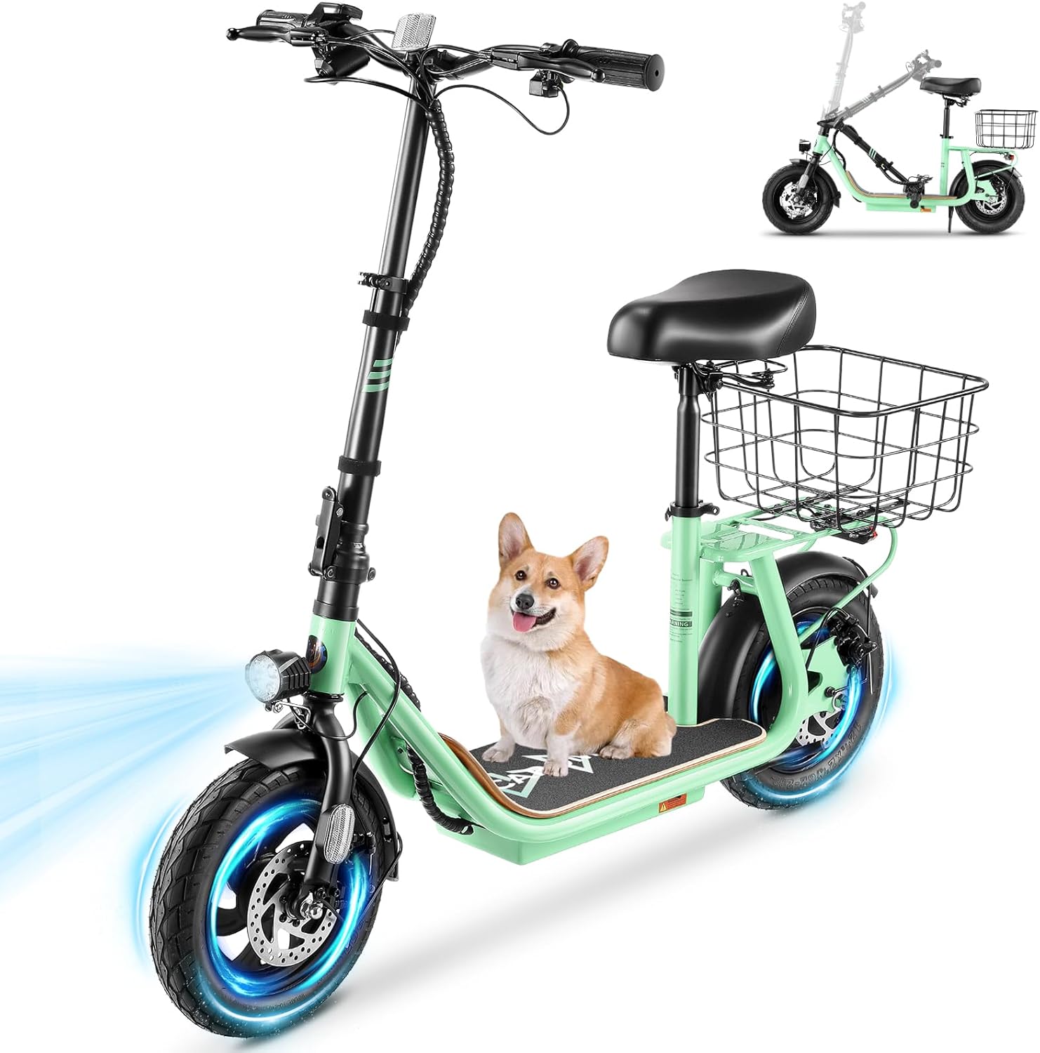 Caroma Peak Electric Scooter with Seat for Adults and Teens