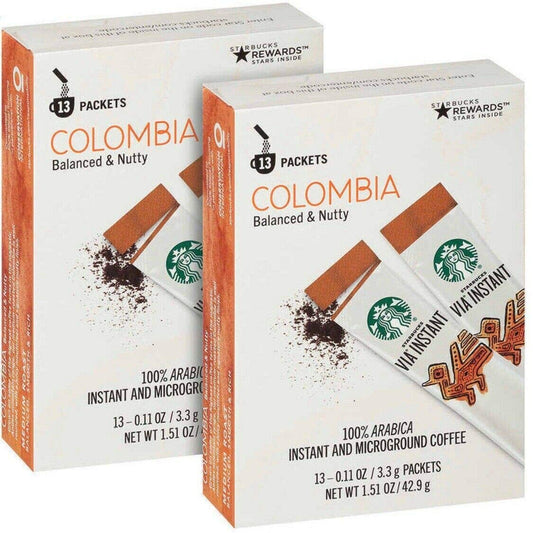 Starbucks Via Instant Medium Roast Colombia Coffee - 52 Servings