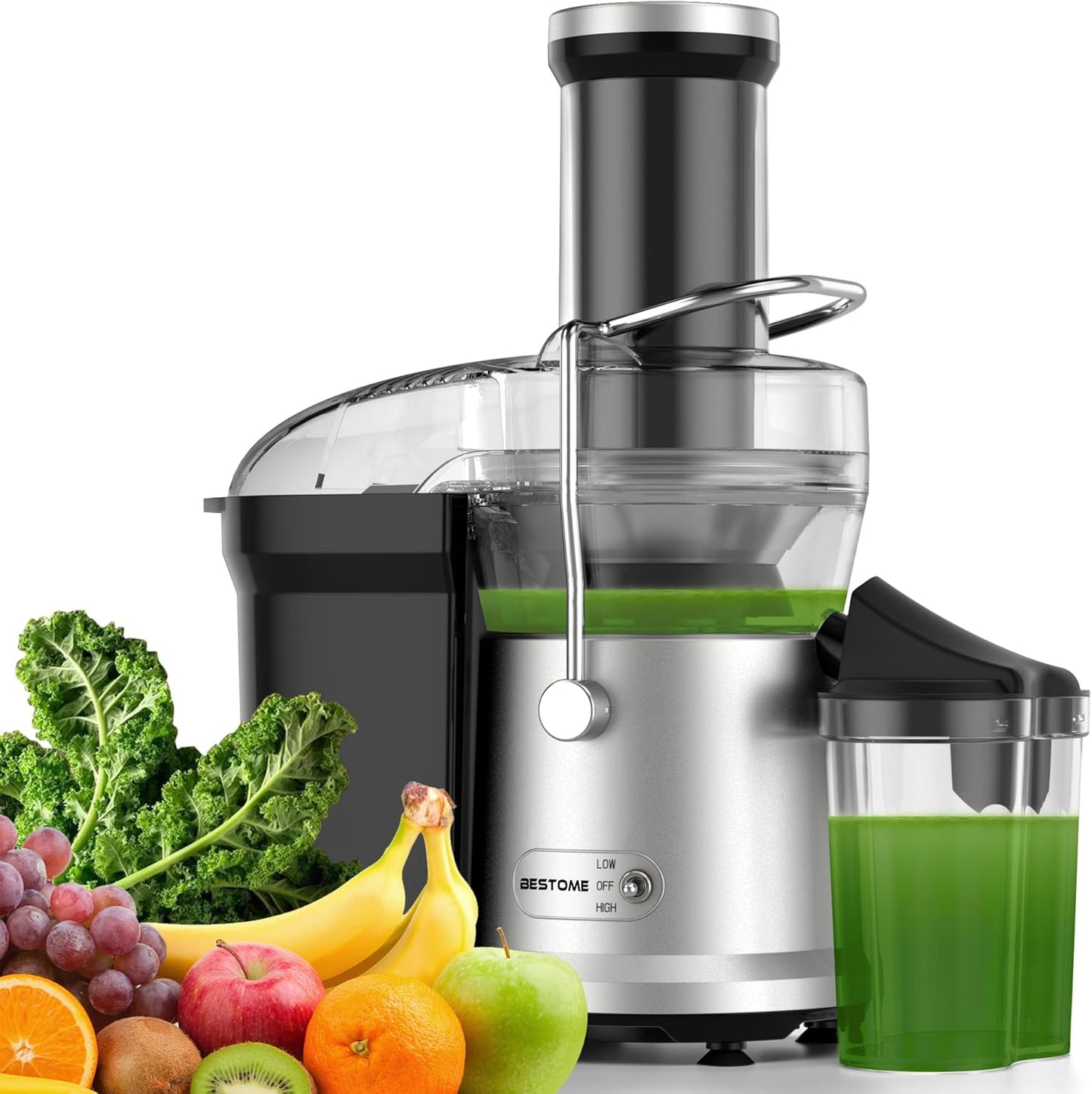 1200W Juicer Machine with 3in Feed Chute for Whole Fruits