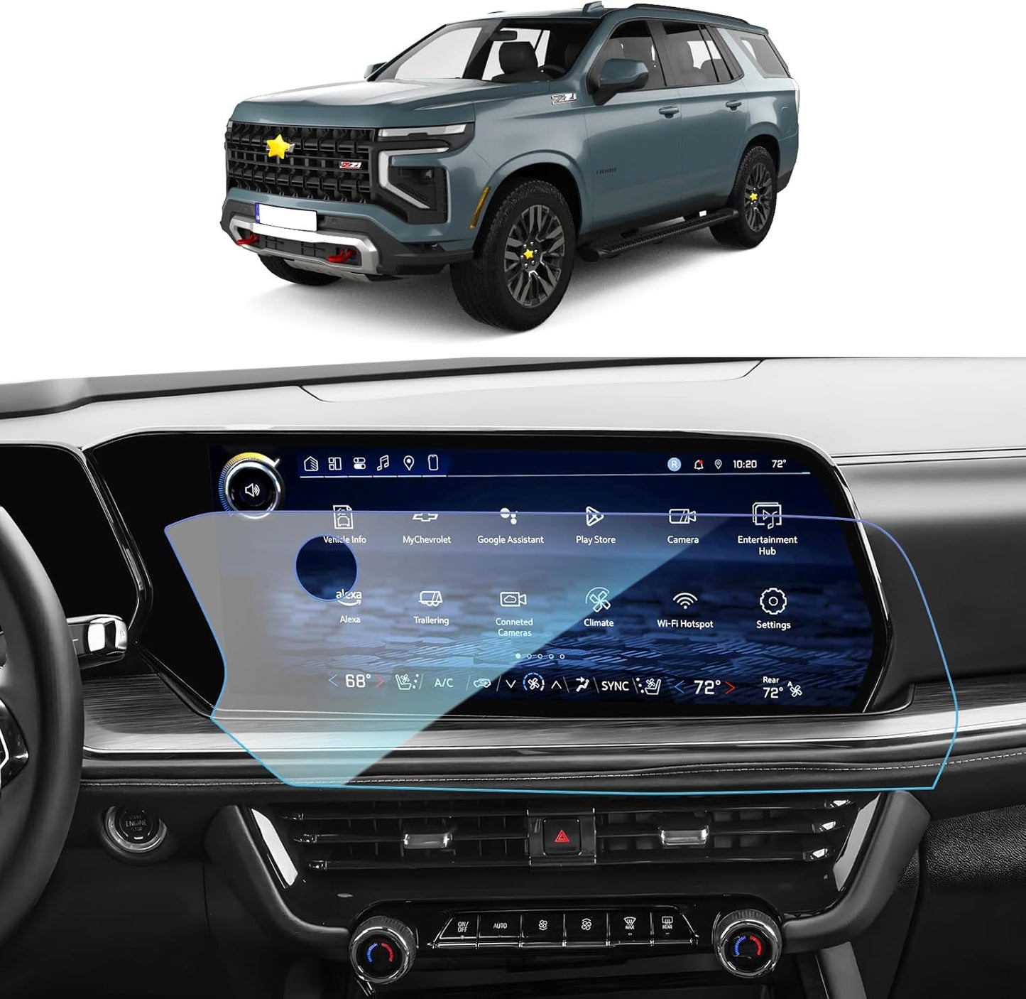 2025 2026 Chevy Tahoe Screen Protector for Navigation 17.7-Inch