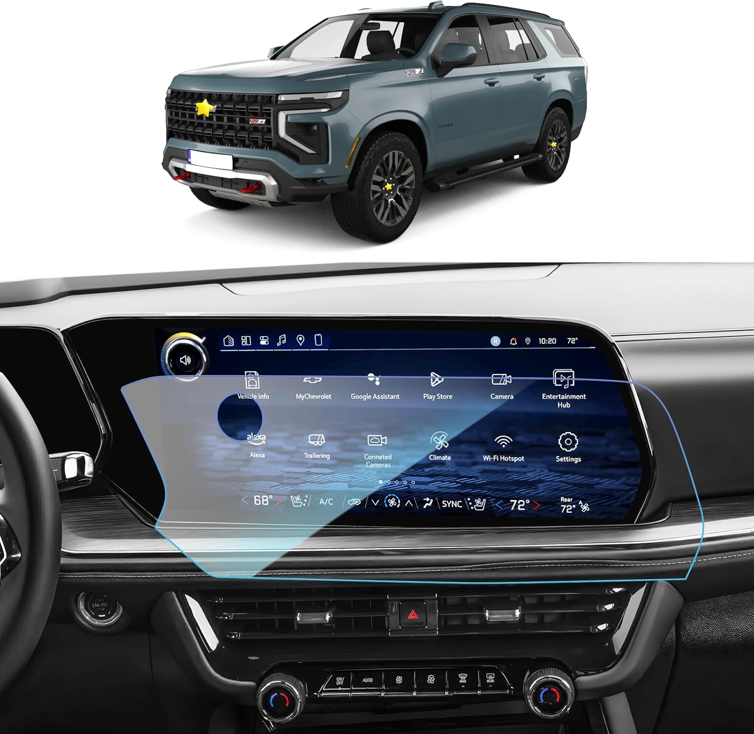 2025 2026 Chevy Tahoe Screen Protector for Navigation 17.7-Inch