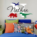 Personalized Dinosaurs Boys Name Wall Decal - Large 44in x 28in
