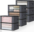 HomeHacks Storage 8-Pack Clothes Organizer Storage Bags - Foldable 35L