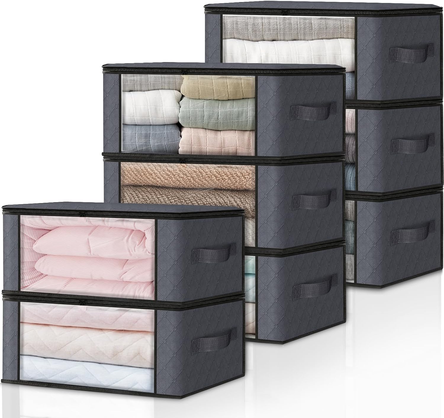 HomeHacks Storage 8-Pack Clothes Organizer Bags for Easy Storage