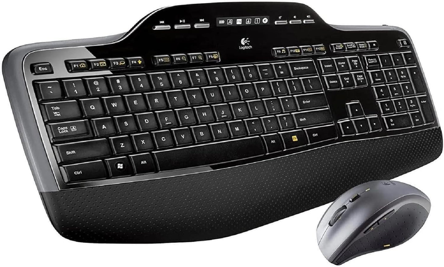 Logitech MK710-RB Wireless Combo: Hyper-Fast Scrolling, LCD Dashboard