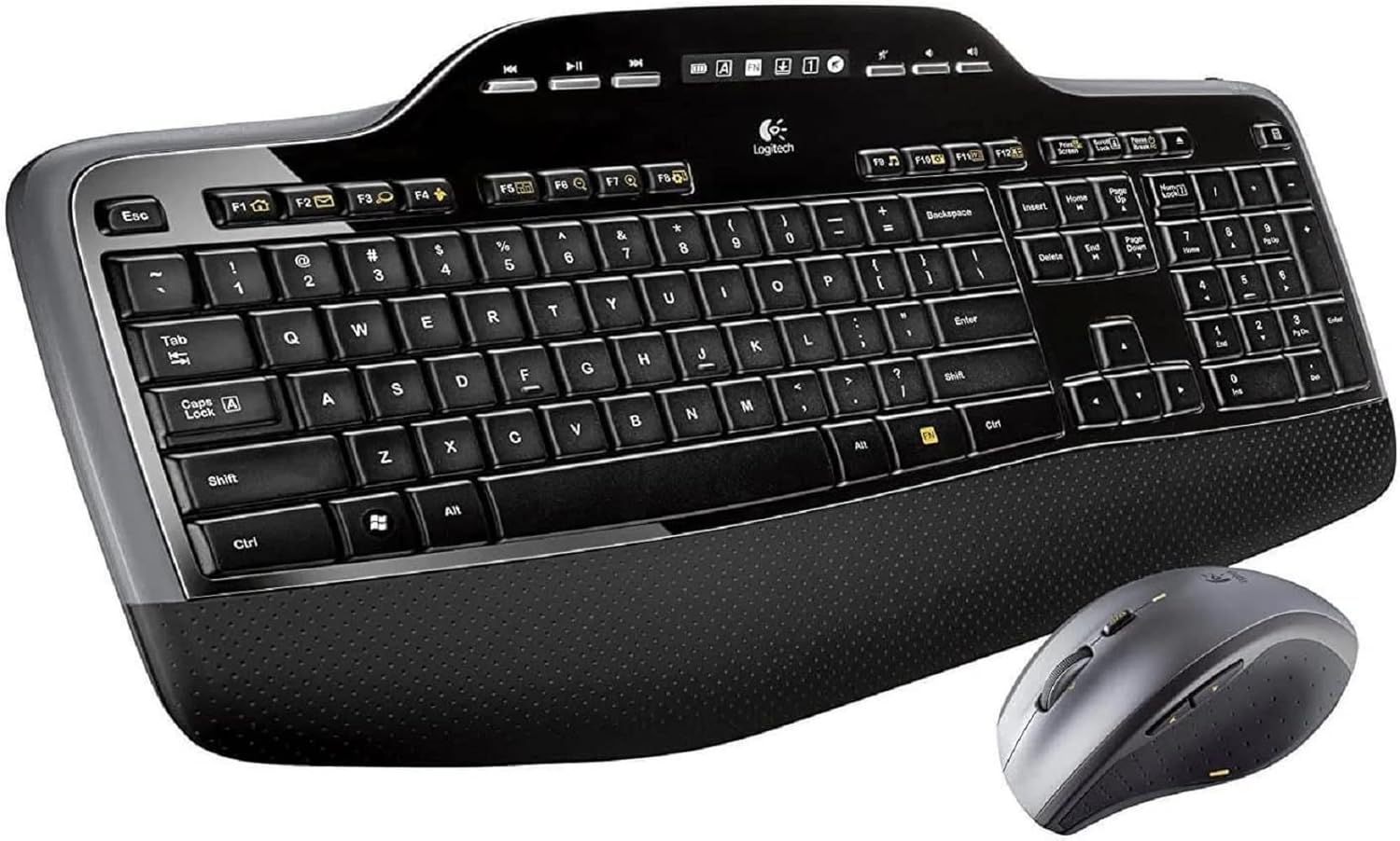 Logitech MK710-RB Wireless Combo: Hyper-Fast Scrolling, LCD Dashboard