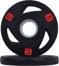 Olympic Cast Iron 2-Inch Weight Plate Pair - Durable Rubber Coated