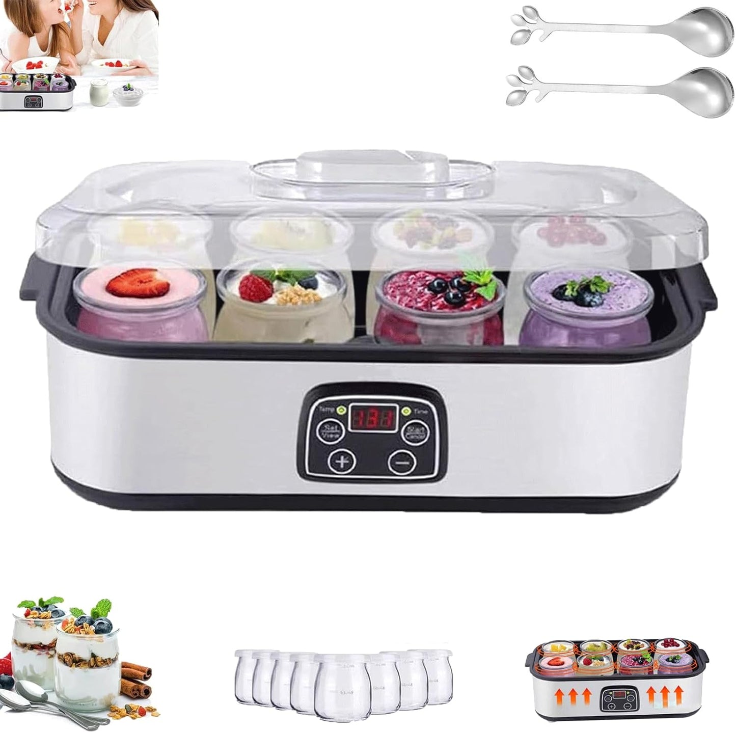 36-Hour Ultimate Yogurt Maker: Temp & Time Control