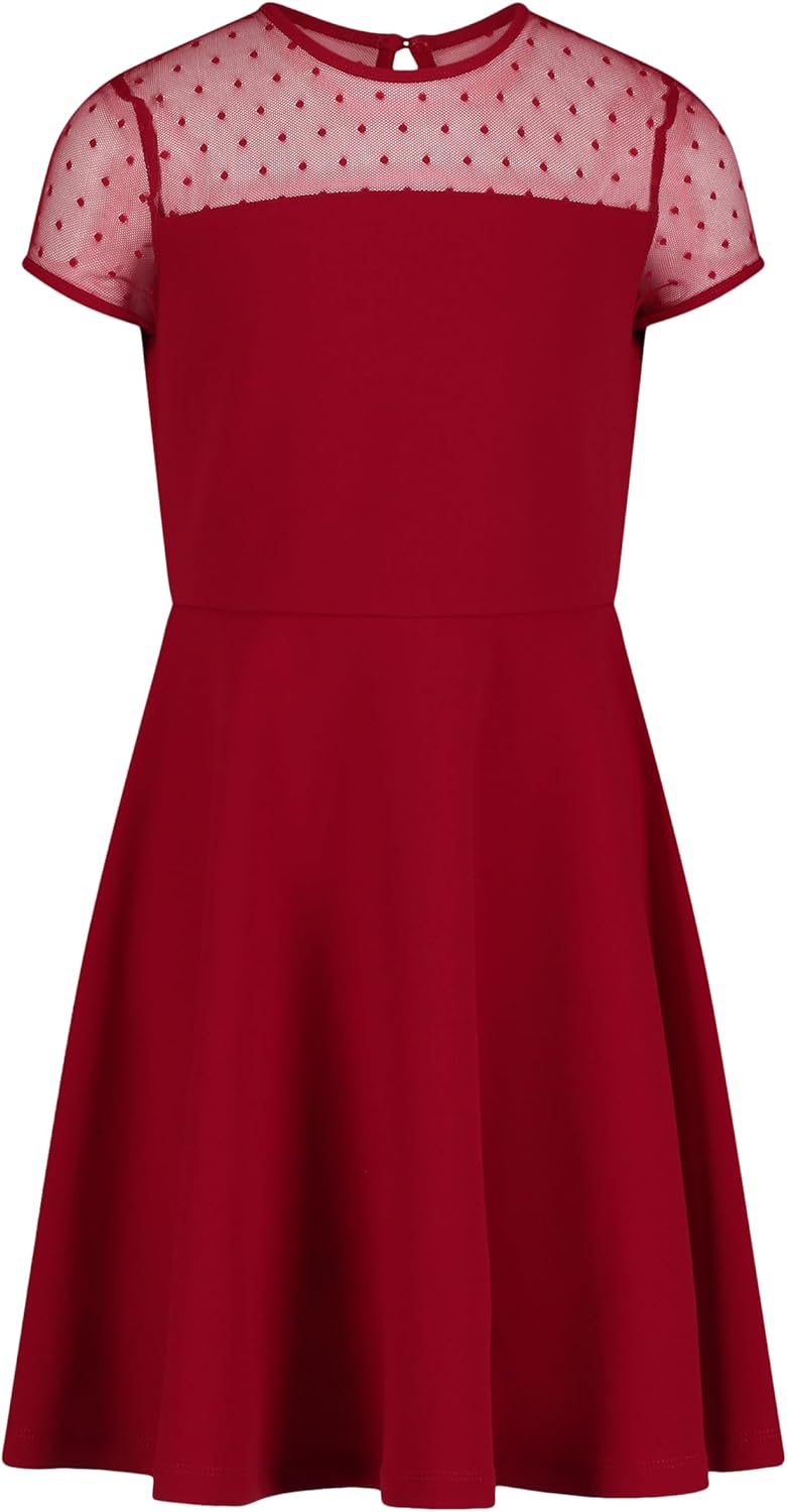 Calvin Klein Girls' Sleeveless Party Dress with Fit and Flare Style