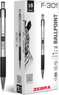 Zebra Pen F-301 Retractable Ballpoint Pen Fine Point - 18-Pack
