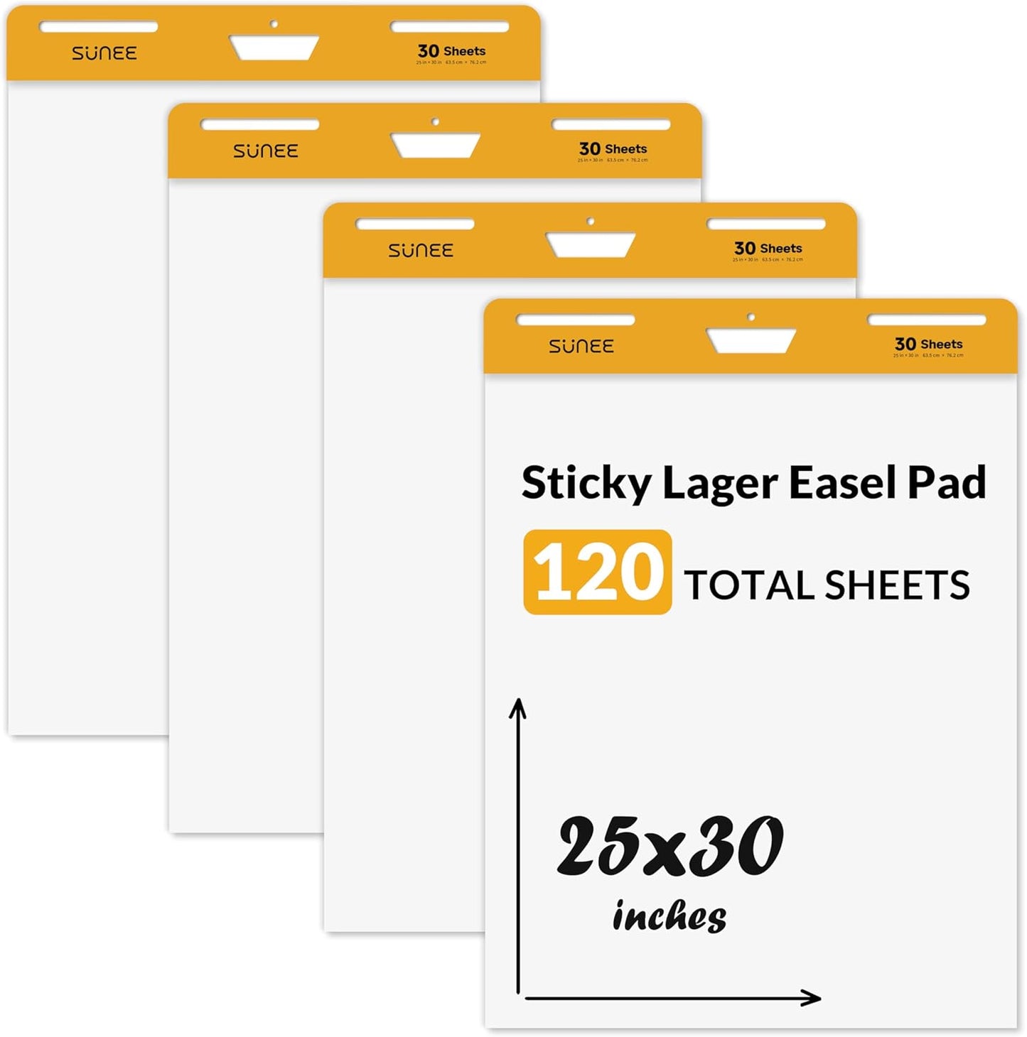Sticky Easel Pads 25x30 Inches for Presentations and Brainstorming