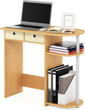Furinno GO GREEN Desk with Side Shelves and Storage Bins - Small Space