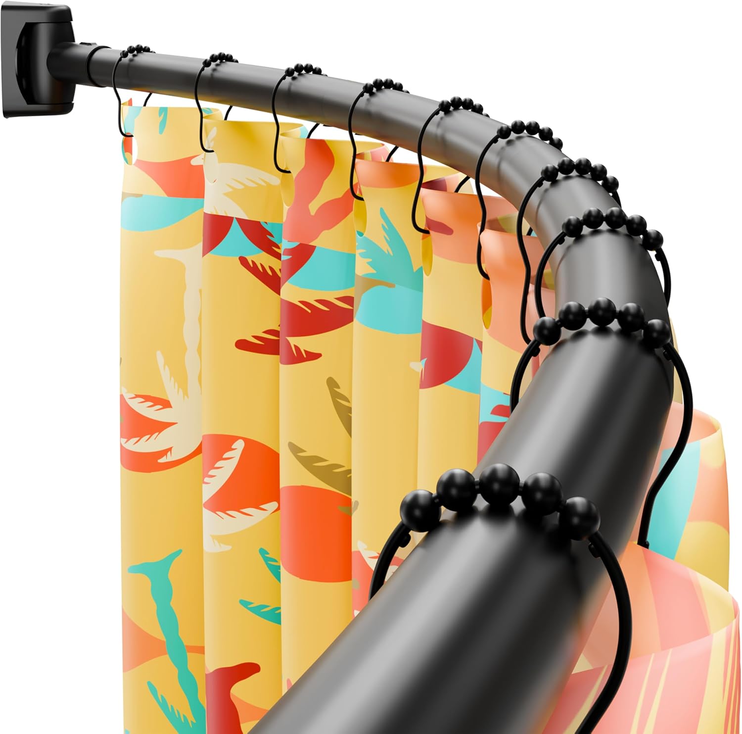 Rustproof Adjustable Curved Shower Rod - DYHOME