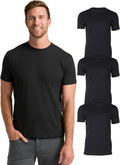Mens Crew Neck T-Shirts - Cotton Blend Short Sleeve Pack