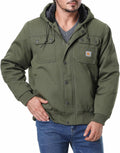 Men's Fleece Lined Waterproof Hooded Work Coat for Ultimate Comfort