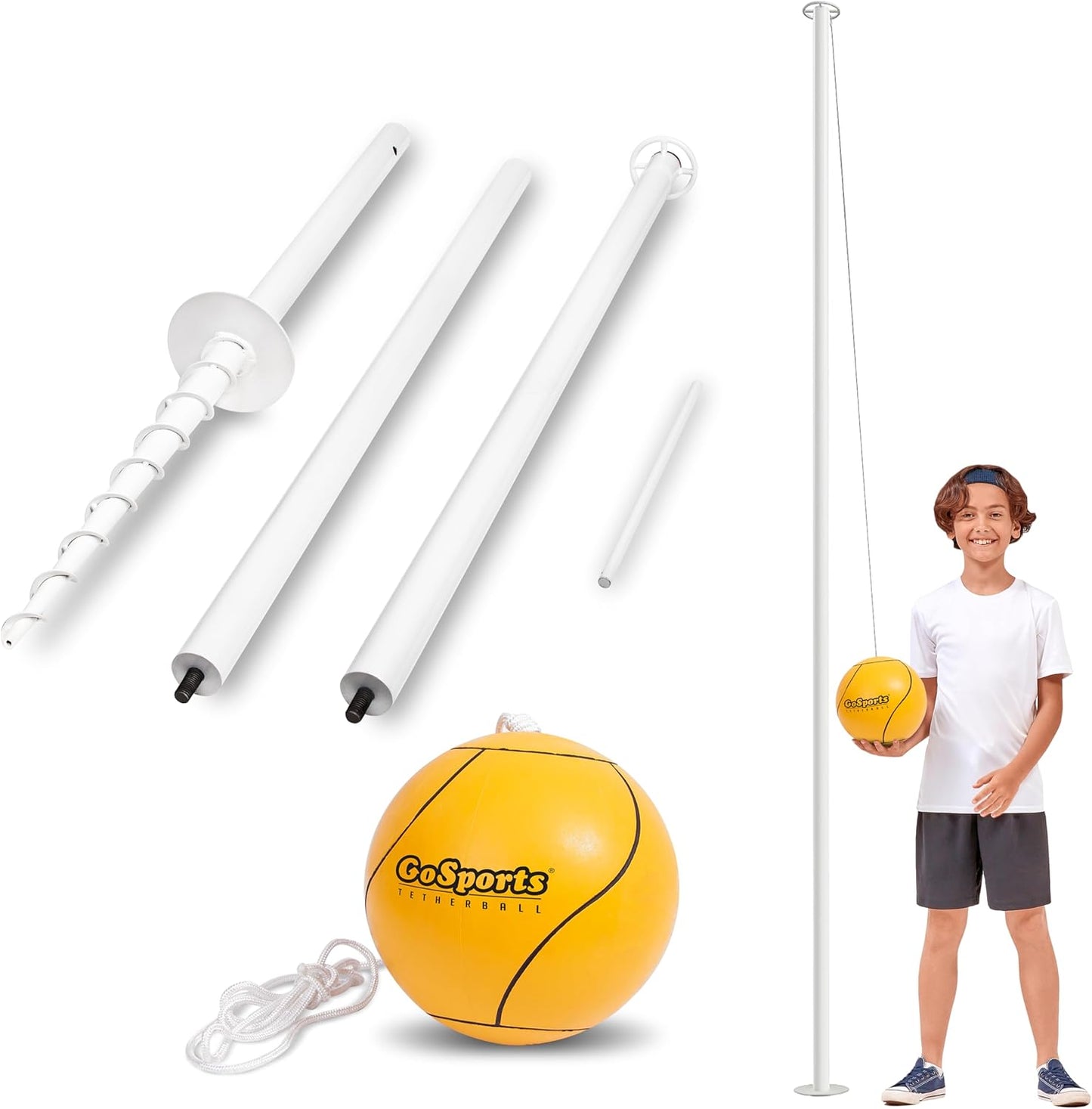 GoSports Backyard Tetherball Game - Classic Outdoor Fun for All