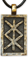 Elder Futhark Bind Protection Rune Necklace - Handmade Norse Amulet
