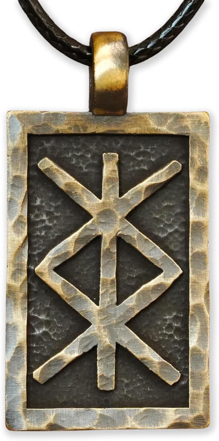 Elder Futhark Bind Protection Rune Necklace - Viking Jewelry