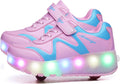 Aikuass USB Rechargeable LED Roller Shoes for Boys Girls - Light Up