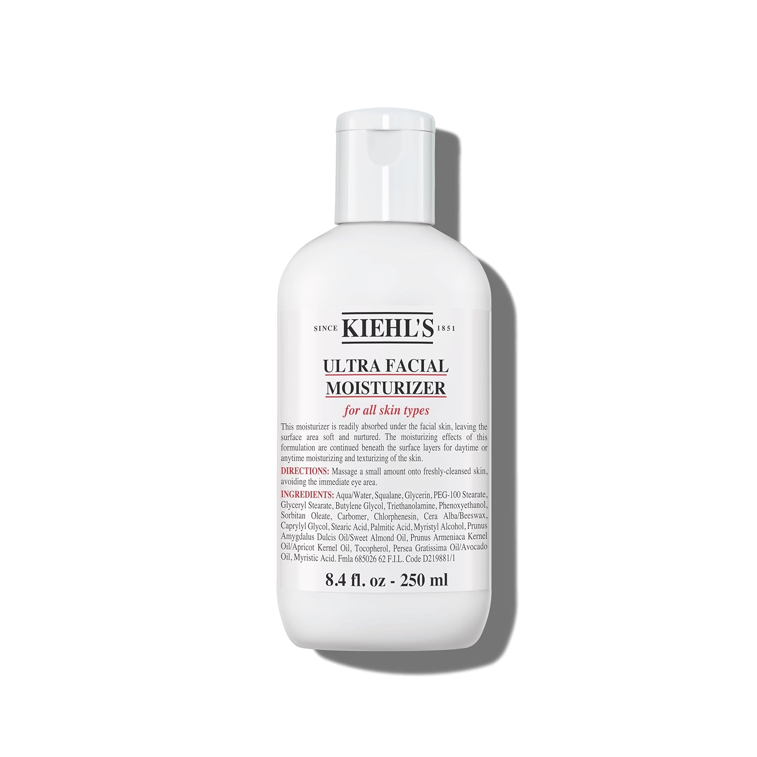 Kiehl's Ultra Facial Moisturizer for Daily Hydration and Soft Skin