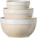 Large Ceramic Mixing Bowls Set of 3 for Baking and Cooking