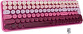 Colorful Bluetooth 100Keys Keyboard - Retro Rainbow Gradual Colors
