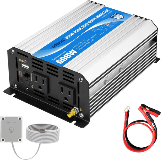 Giandel 600W Pure Sine Inverter w/ Remote Control