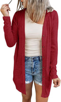 Lightweight Open Front Cardigan for Women with Pockets