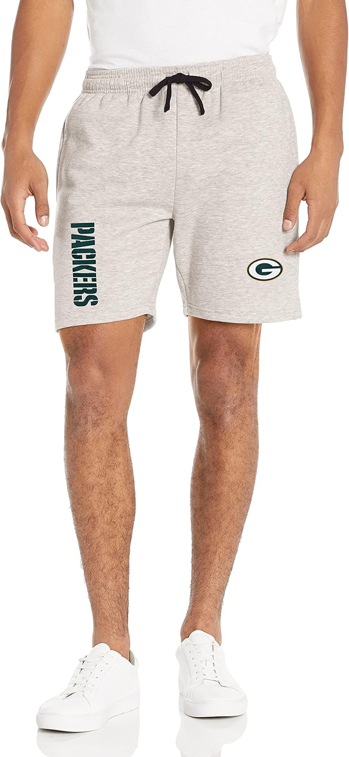 FOCO NFL Mens Team Logo Gray Wordmark Fleece Shorts Review